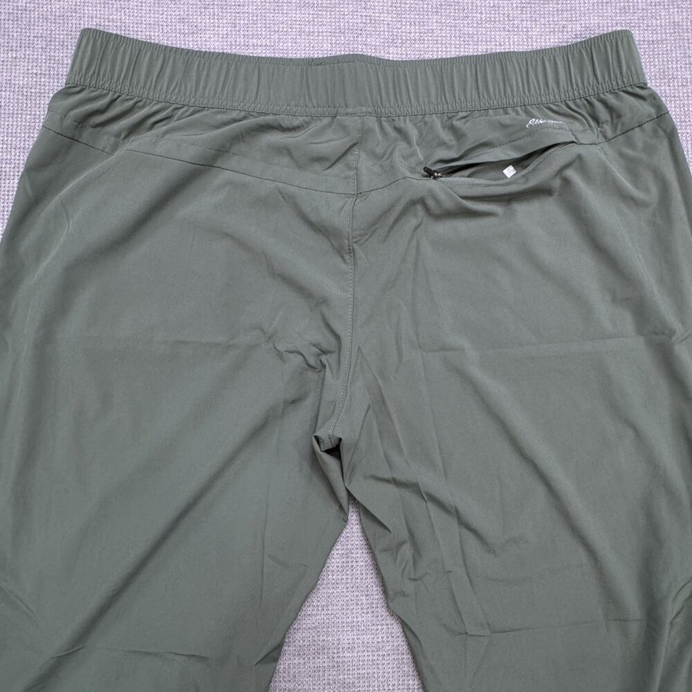 Eddie Bauer Womens Traveler Ankle Pants XL Green Lightweight Elastic Waist Hike - Picture 5 of 15